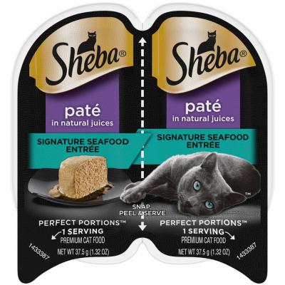 Sheba Perfect Portions Pate Wet Cat Food Signature Seafood 2.6 oz.