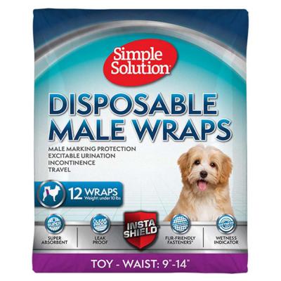 Simple Solution Disposable Male Wraps White XS 12 pk