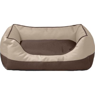 Sleep Zone 2 Tone Plush Bed Brown 20 in.