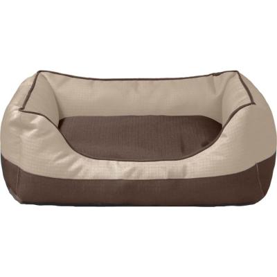 Sleep Zone 2 Tone Plush Bed Brown 26 in.