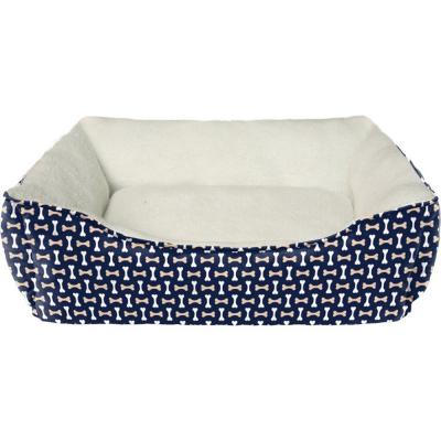 Sleep Zone Tossed Bones Bed Navy 20 in.