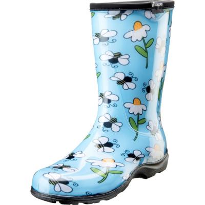 Sloggers Womens Waterproof Comfort Boot Blue Bee