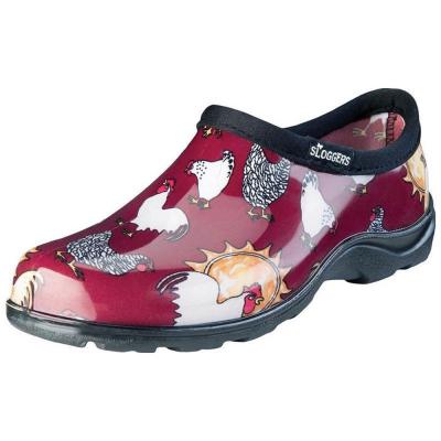 Sloggers Womens Waterproof Comfort Shoe Chicken Red