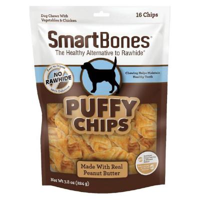 SmartBones Puffy Chips Peanut Butter 16 Pack