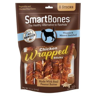 SmartBones Wrapped Sticks Peanut Butter 8 Pack