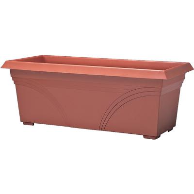 Southern Patio Deck Planter 10 in. H 26 3/4 in. W 26 3/4 in. D Rectangular Plastic Terracotta