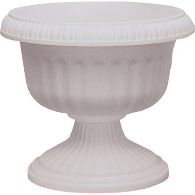 Southern Patio Urn Planter 10 1/2 in. H 11.88 in. W 11.88 in. D Plastic White