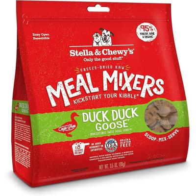 Stella & Chewy's Freeze Dried Raw Meal Mixer Dog Food Topper Duck Duck Goose Recipe 3.5 oz.