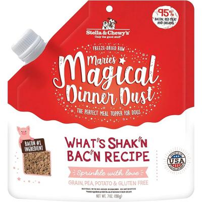 Stella & Chewy's Freeze Dried Raw Marie's Magical Dinner Dust Dog Food Topper What's Shak'n Bak'n Recipe 7 oz.