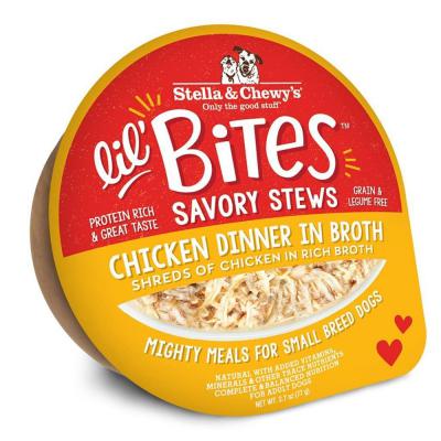 Stella & Chewy's Lil' Bites Savory Stews Chicken Dinner in Broth 2.7 oz.