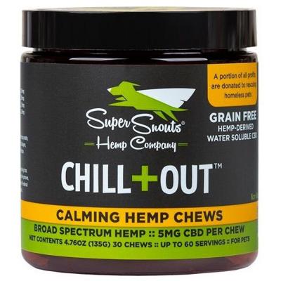 Super Snouts Chill Out Calming Full Spectrum Chews for Pets 30 ct