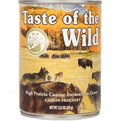 Taste of the Wild High Prairie Canine Formula in Gravy Grain-Free Canned Dog Food 13.2 oz.