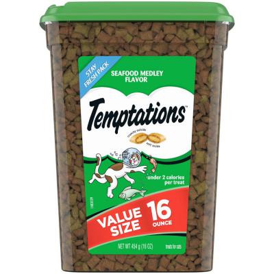 Temptations Classics Crunchy & Soft Adult Cat Treats Seafood Medley 16 oz.