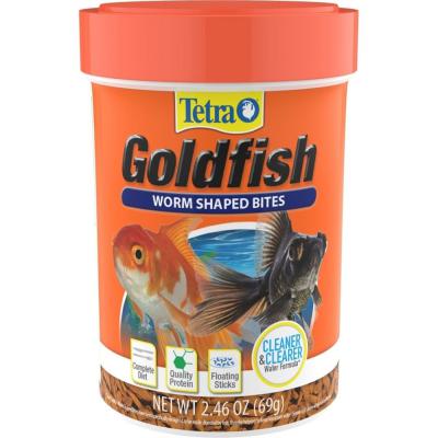 Tetra Goldfish Worm Shaped Bites 2.46 oz.