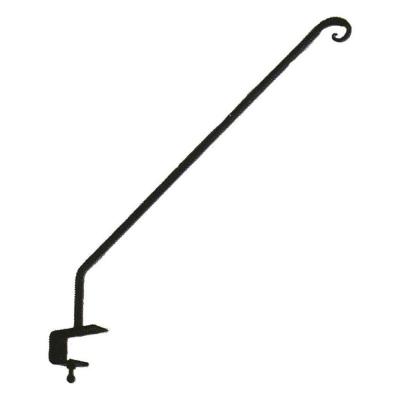 The Hookery Angled Deck Rail Hook 30 in. Black