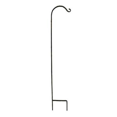 The Hookery Single Square Sheperd Hook 70 In. Black