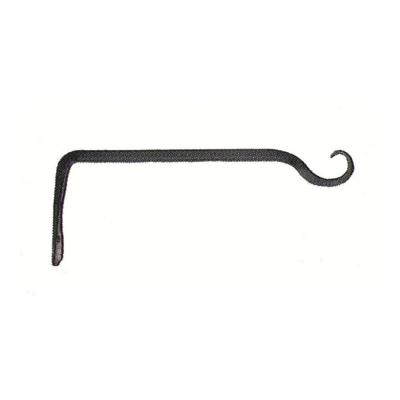 The Hookery Straight Hanger Upturn Hook 15 in. Black