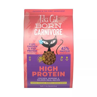 Tiki Cat Born Carnivore High Protein Chicken, Salmon & Herring Dry Cat Food 2.8 lb.