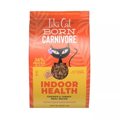 Tiki Cat Born Carnivore Indoor Health Chicken & Turkey Dry Cat Food 3 lb.