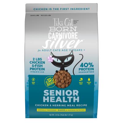 Tiki Cat Born Carnivore Silver Senior Health Chicken & Herring 2.8 lb.