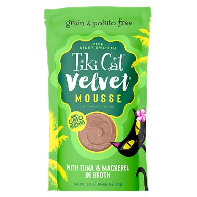 Tiki Cat Velvet Mousse Wet Cat Food Tuna and Mackerel 2.8 oz.