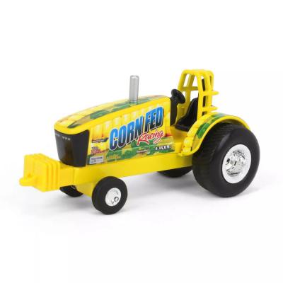 Tomy ERTL 1/64 Corn Fed Racing Yellow Pulling Tractor