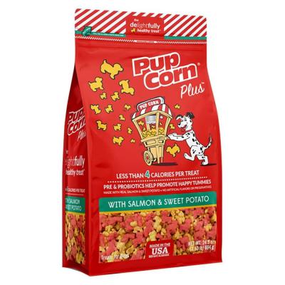 Pupcorn Plus Dog Treats Salmon & Sweet Potato 24.5 oz.