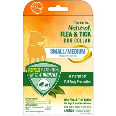 TropiClean Natural Flea & Tick Repellent Dog Collar Small