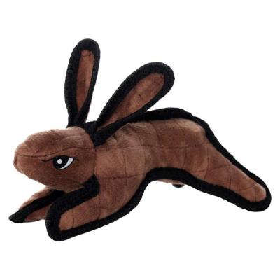 Tuffy Jr Barn Yard Rabbit Durable Soft Dog Toy Brown