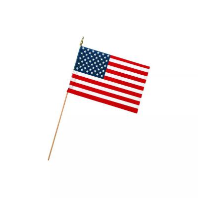 USA Stick Flag 12 in. H X 18 in. W