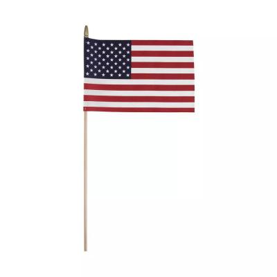 USA Stick Flag 8 in. H X 12 in. W