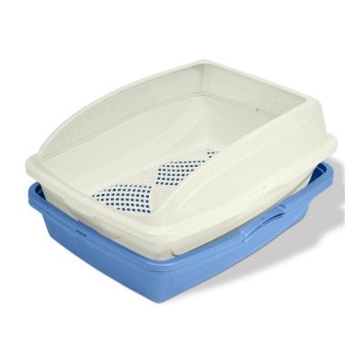 Van Ness Plastics Framed Sifting Cat Litter Pan White|Blue One Size