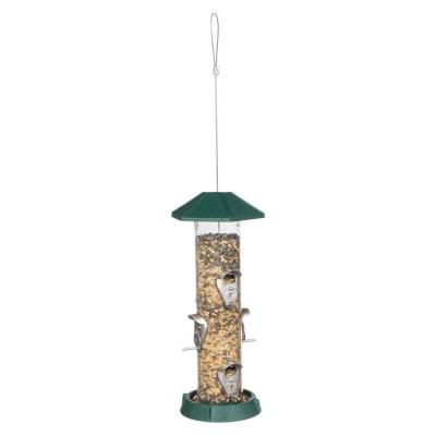 Village Collection 2 in. 1 Hinged Port Bird Feeder Green 1.75 lb.