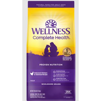 Wellness Complete Health Adult Dry Dog Food Deboned Chicken & Oatmeal Recipe 26 lb.