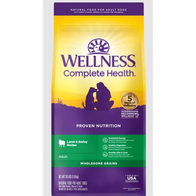 Wellness Complete Health Adult Dry Dog Food Lamb & Barley Recipe 26 lb.