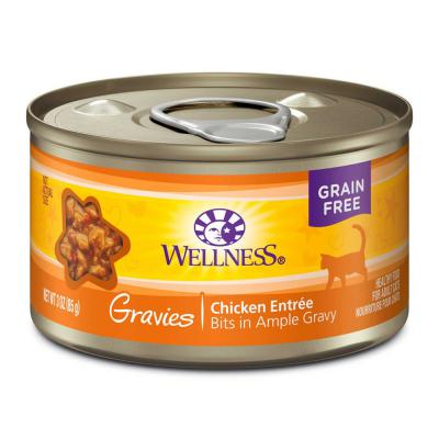 Wellness Complete Health Gravies Grain Freened Cat Food Chicken Dinner 3 oz.