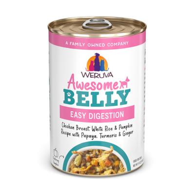 Weruva Awesome Belly Chicken Breast, White Rice & Pumpkin Recipe with Papaya, Turmeric & Ginger Wet Dog Food 14 oz.