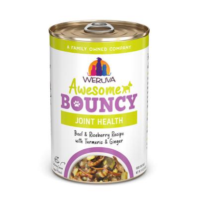 Weruva Awesome Bouncy Beef & Riceberry Recipe with Turmeric & Ginger Wet Dog Food 14 oz.