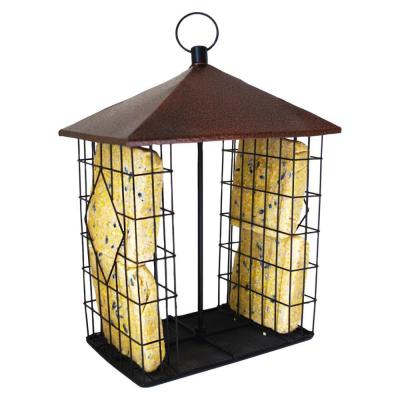 Wildlife Sciences Fly Through Suet Cake Feeder 4 Cake Cap Bronze/Black