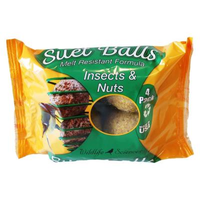 Wildlife Sciences Suet Balls 4 Pack Insect/Nut