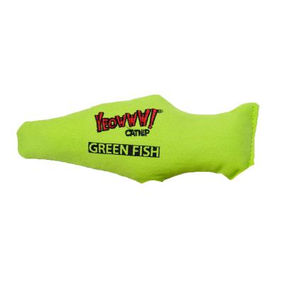 Yeowww Catnip Green Fish Cat Toy