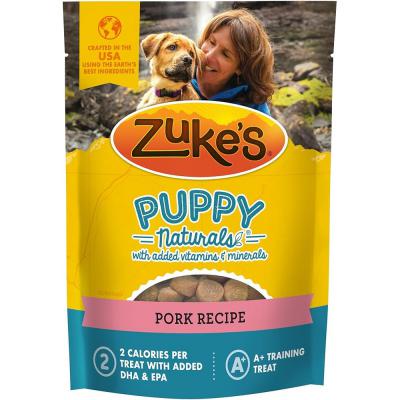 Zukes Puppy Naturals Pork Recipe Dog Treats 5 oz.